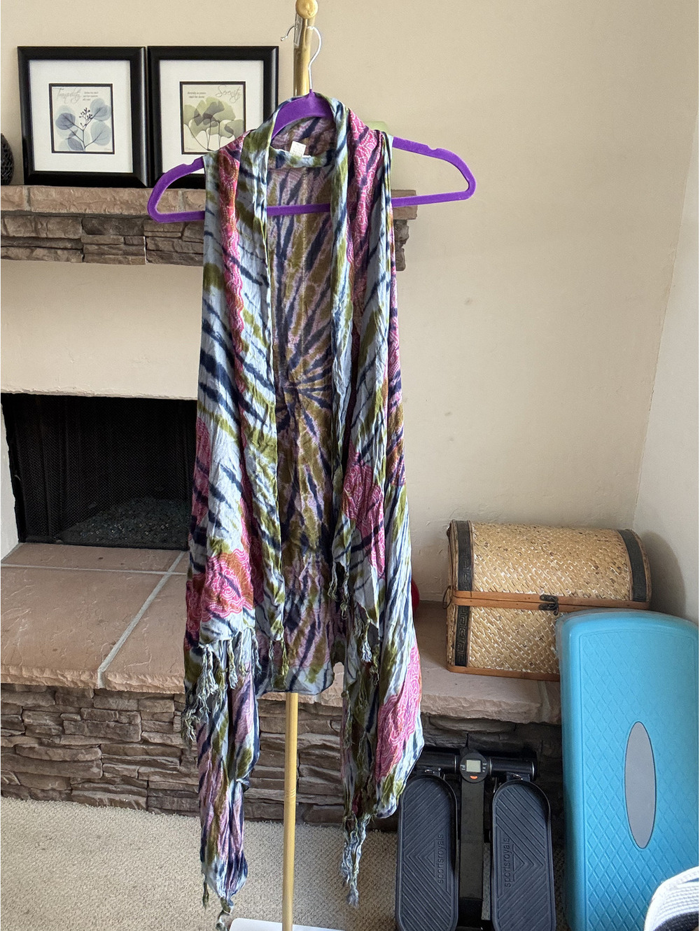 Bali Queen Sleeveless tie-dyed Indonesian-print festival Size Small/Medium